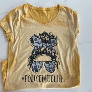 POLICE WIFE LIFE JUNIORS SIZE MEDIUM TEE